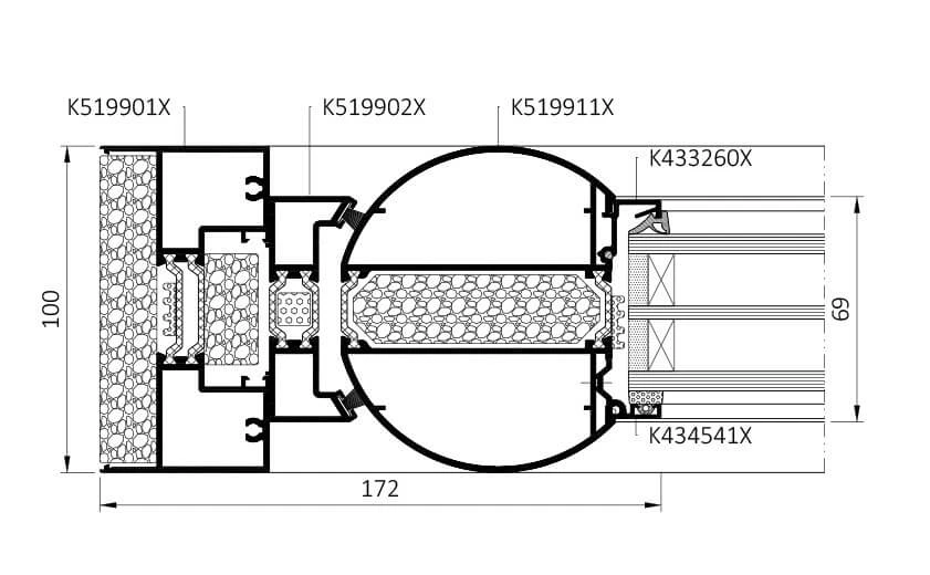 Двері ALUPROF MB-100GFT у Києві